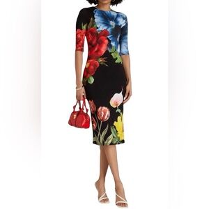 Alice + Olivia Blue Floral Dress